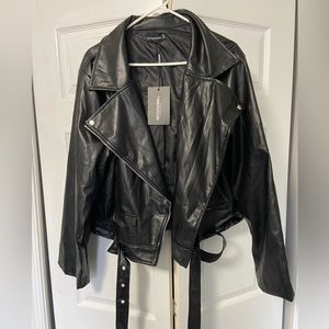 Faux leather jacket